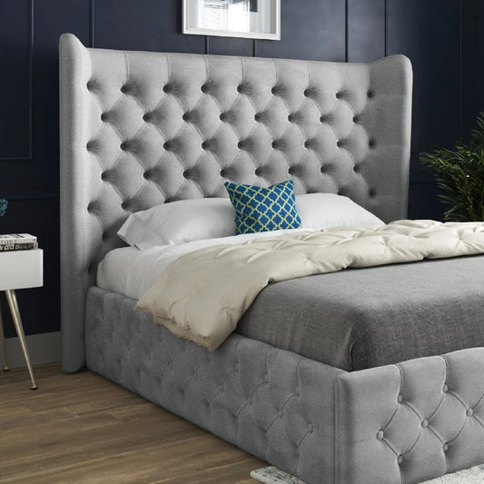 Jacob Wide Winged Upholstered Chesterfield Bed