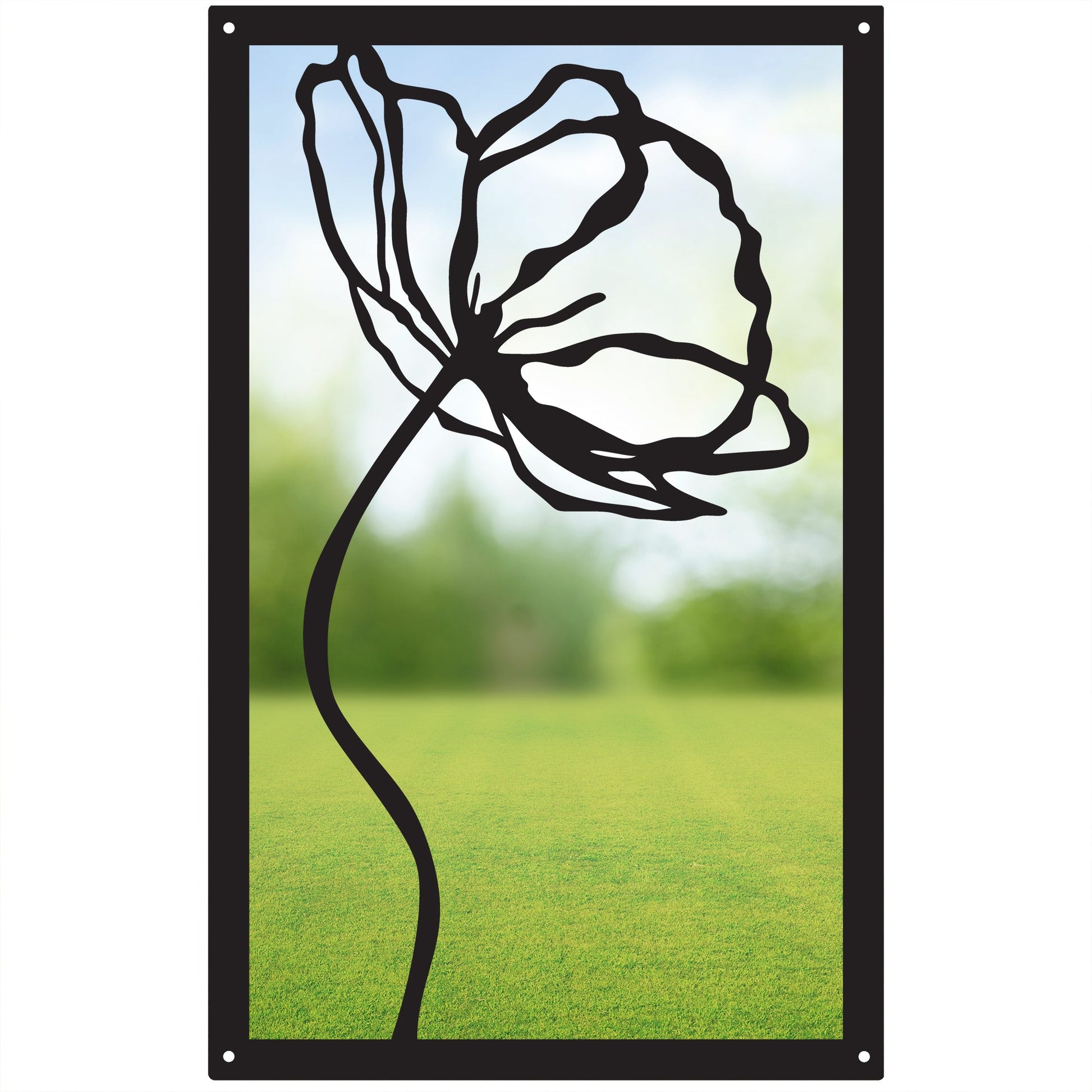 Poppy Flower Garden Mirror