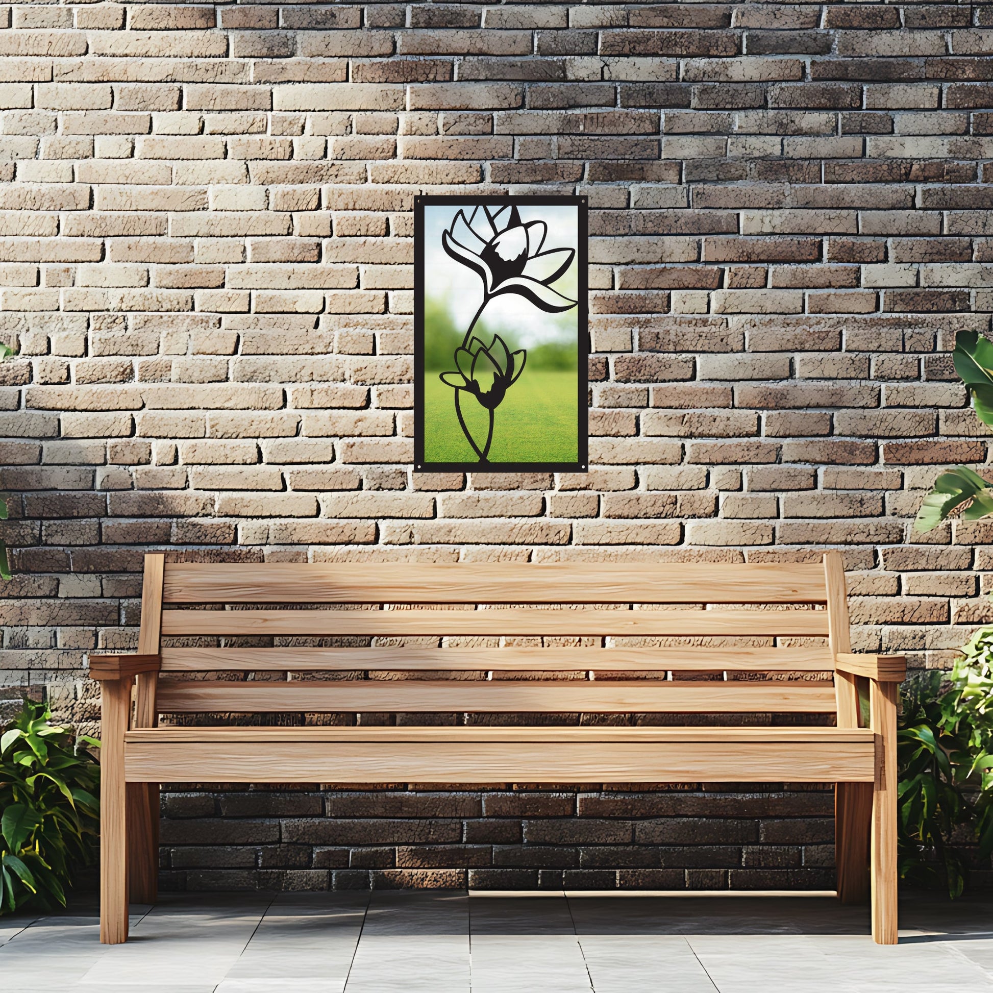 Lotus Flower Garden Mirror