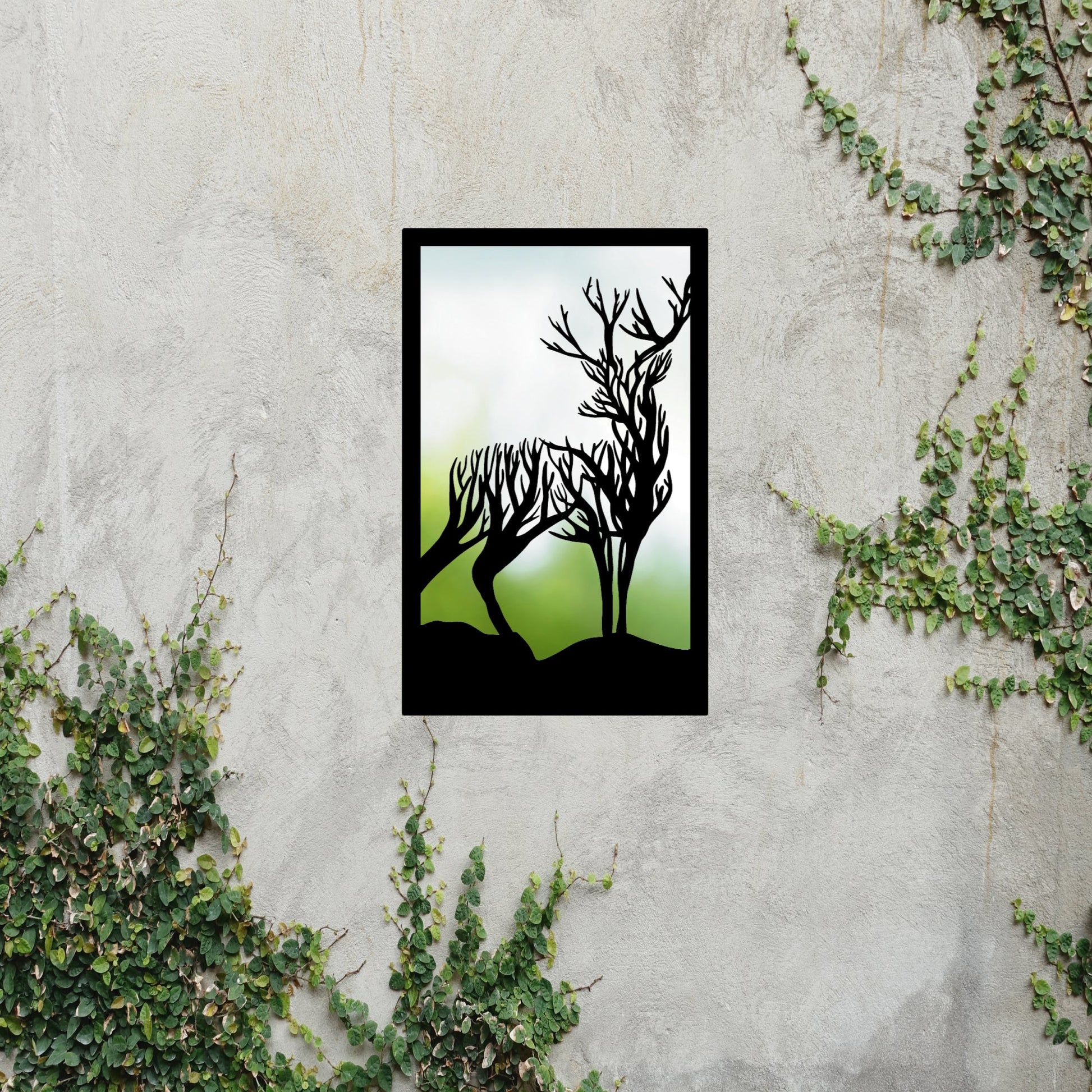 Turning Stag Garden Mirror