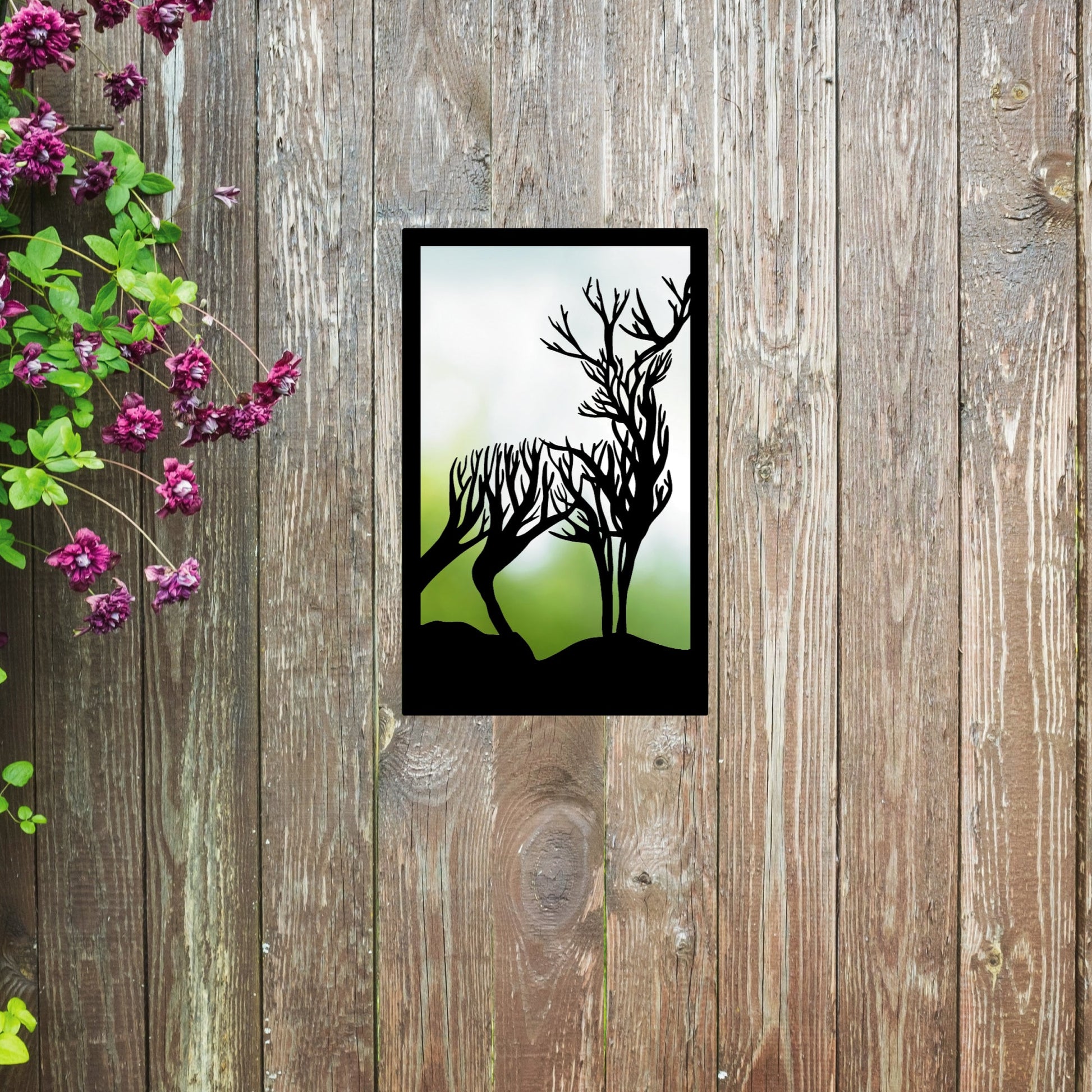 Turning Stag Garden Mirror