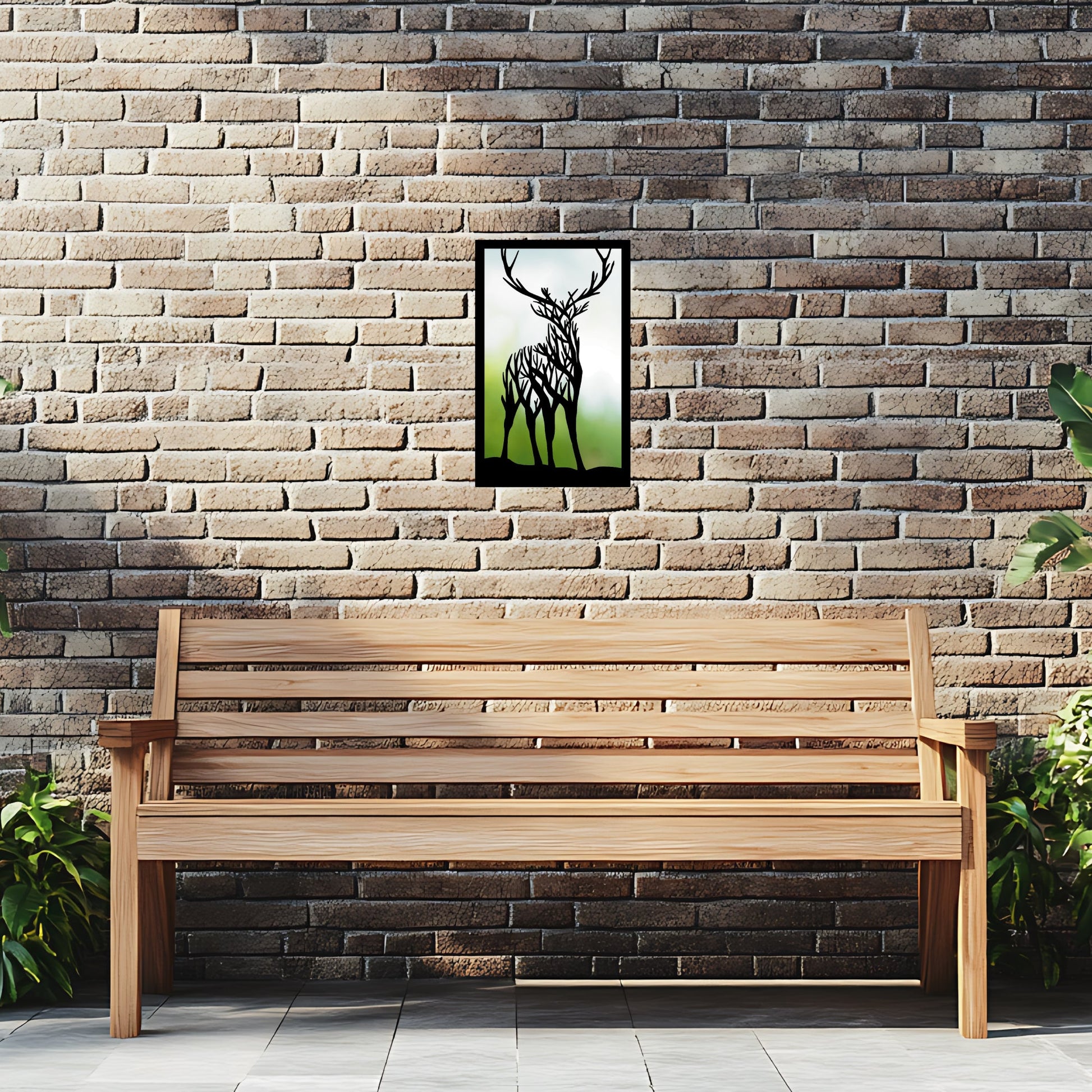 Staring Stag Garden Mirror