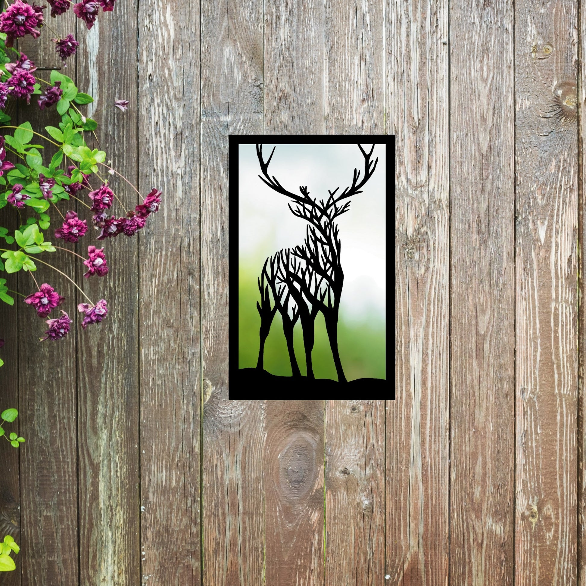 Staring Stag Garden Mirror