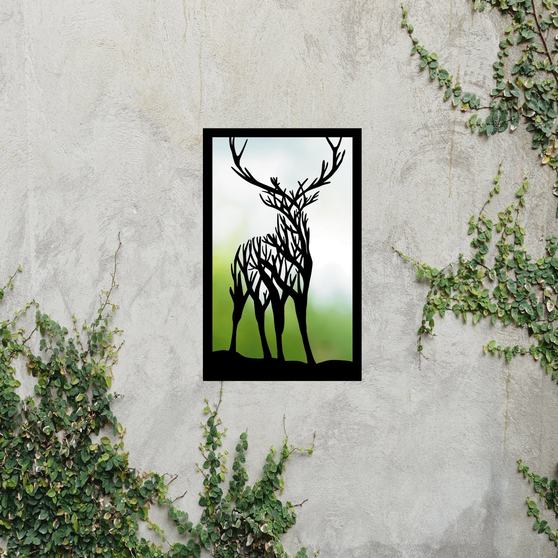 Staring Stag Garden Mirror