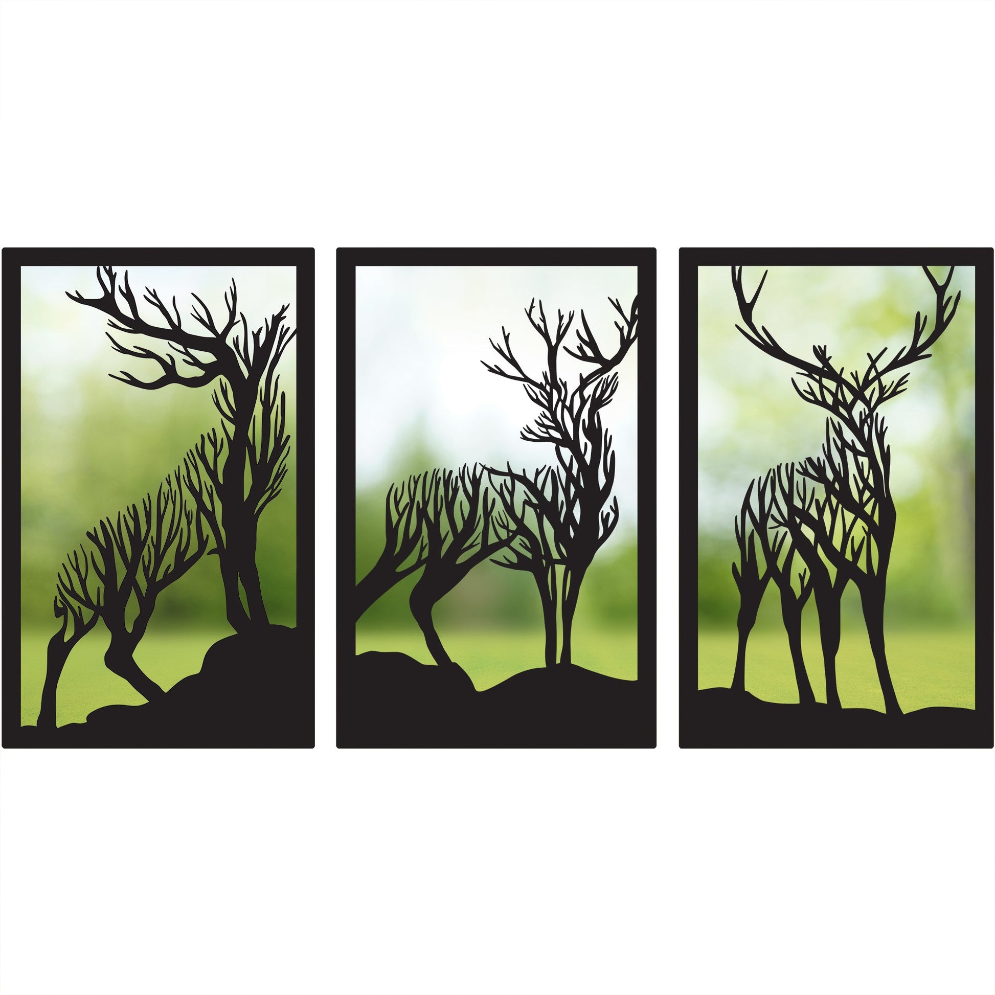 Highland Stag Mirror Panel Set