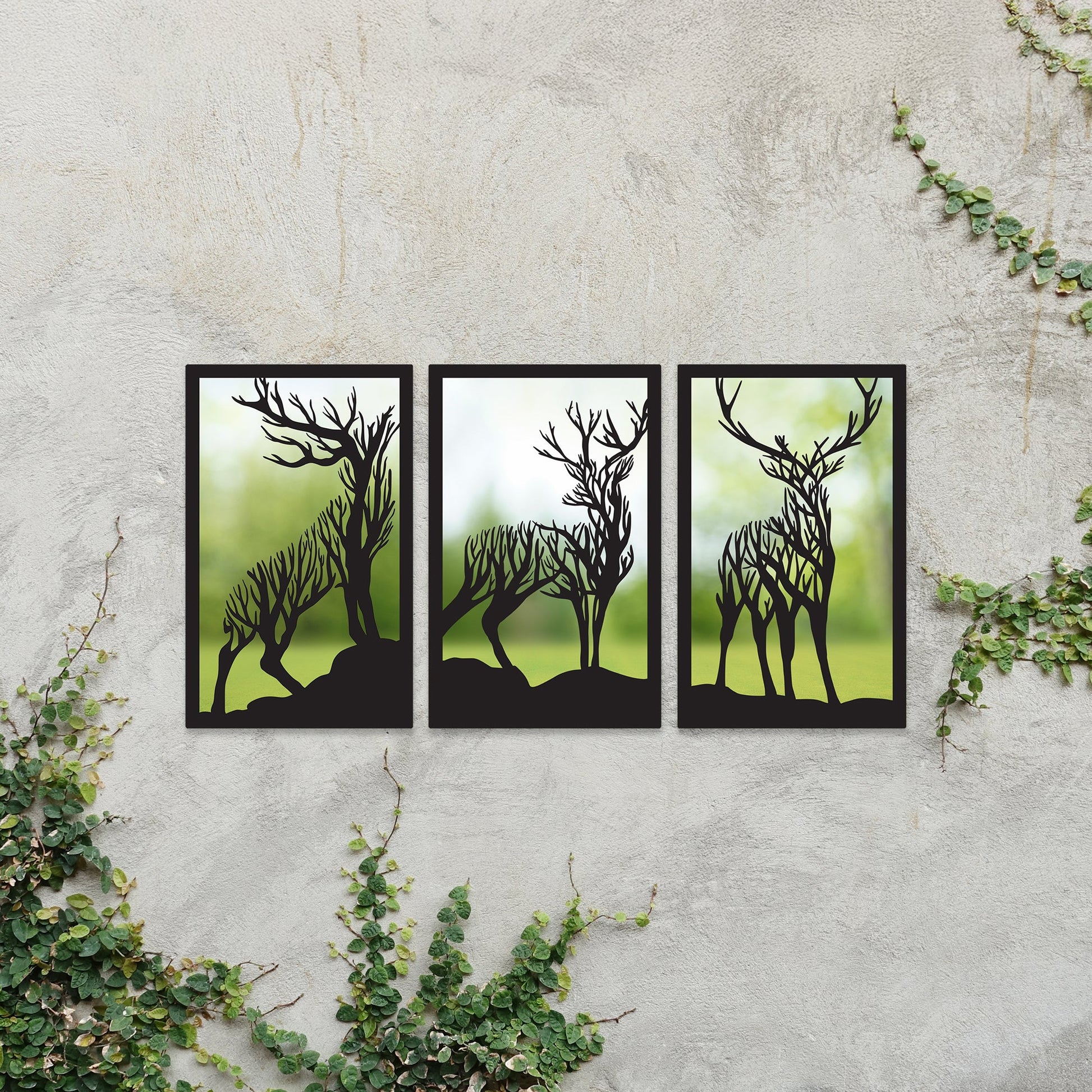 Highland Stag Mirror Panel Set