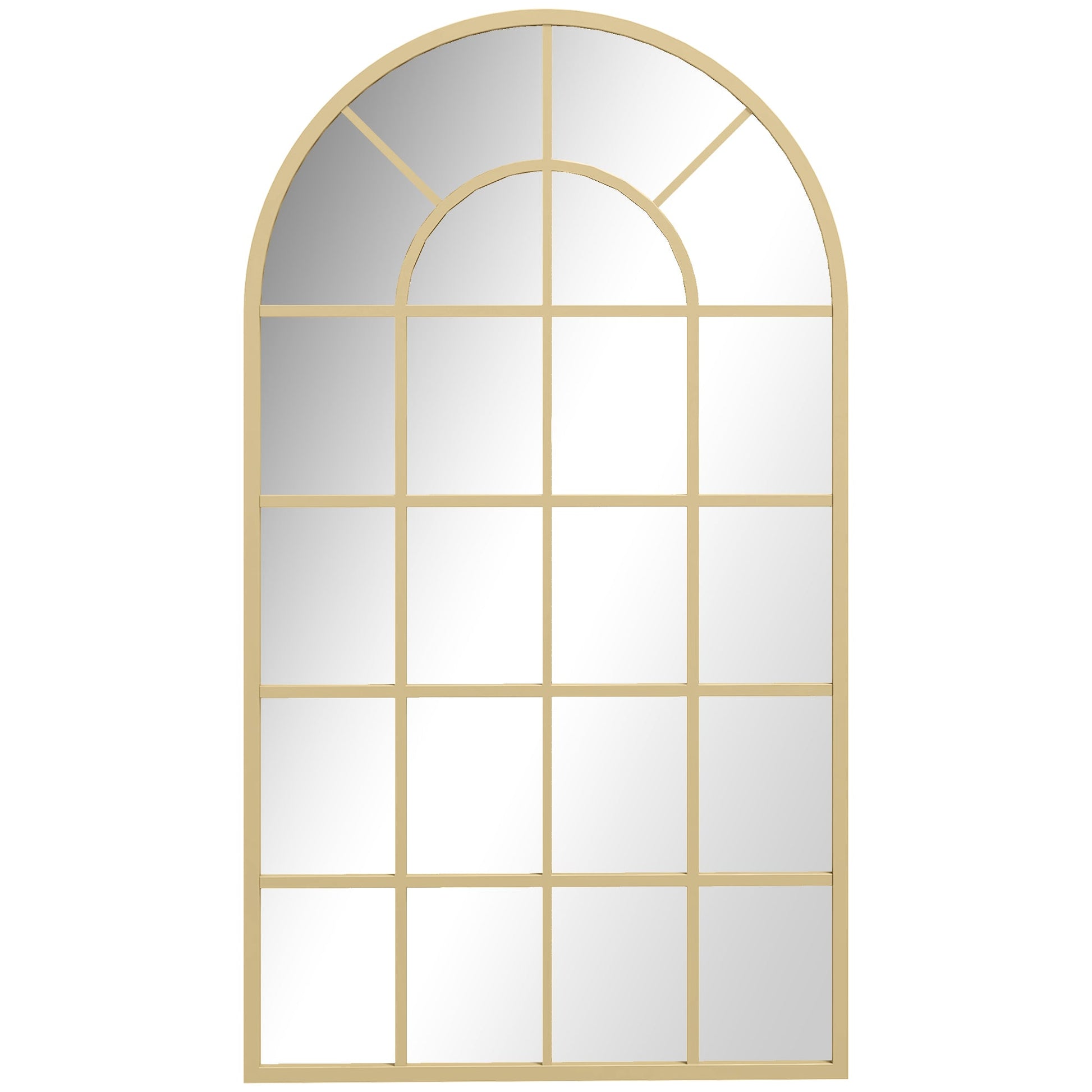 Arched Decorative Wall Mirror for Bedroom Living Room, Modern Window Bathroom Mirror for Home Decor
