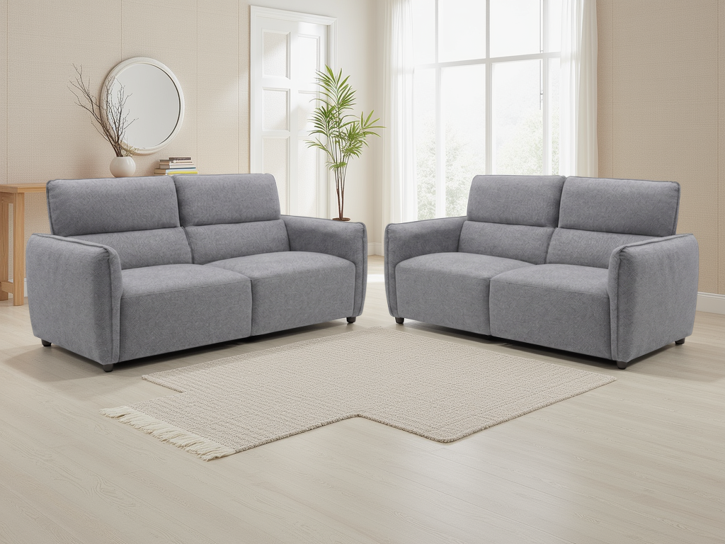 Ascot Sofa Grey 3+2 Set