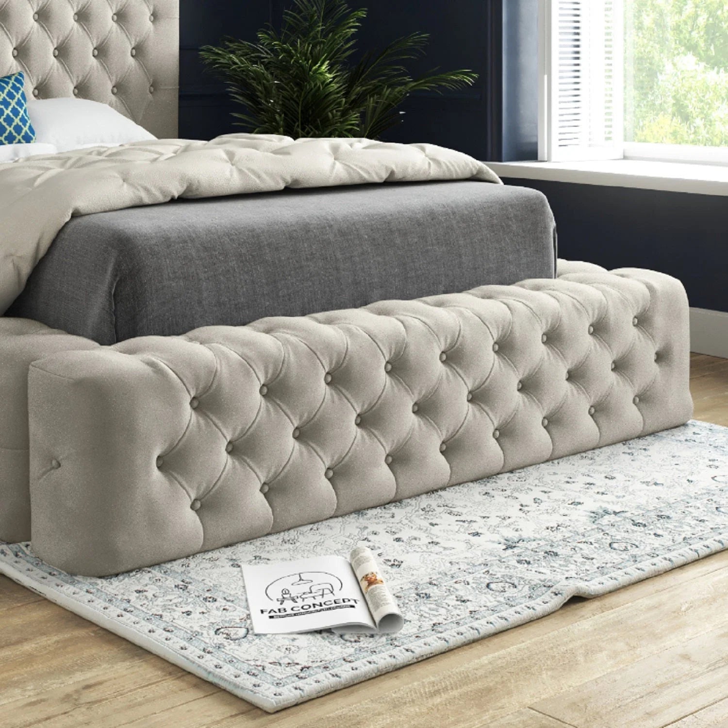 Charlotte Milan Pleated Upholstery Bed Frame
