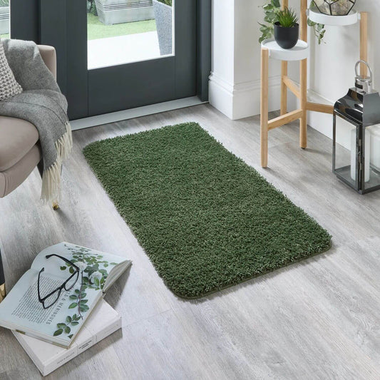 Forest Green Shaggy Rug