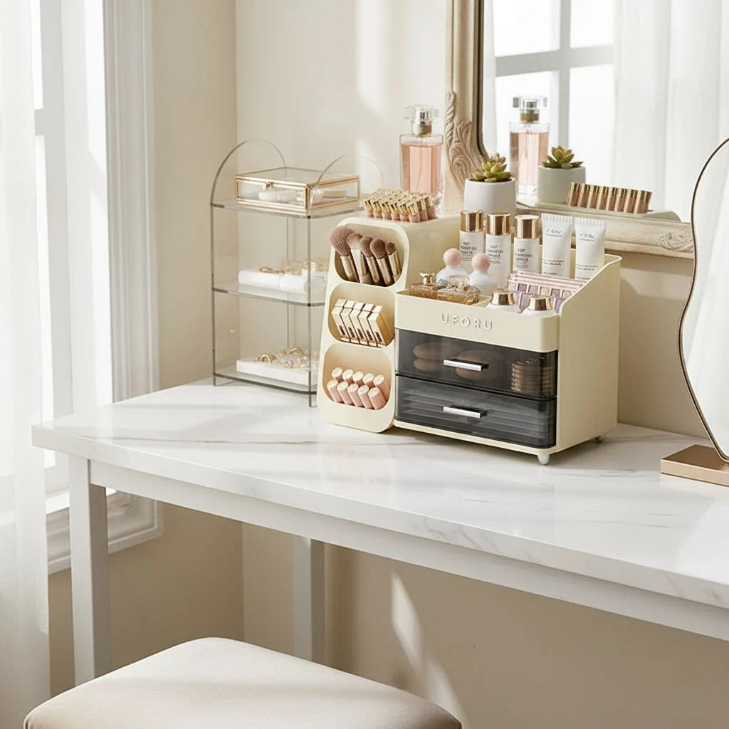 Bathroom Vanity Storage Box Modern Elegance Dustproof Design