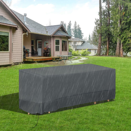 Rectangular Patio Furniture Cover for 3 Seater Sofa Bistro Set, Water UV Resistant Protection 600D Oxford Fabric Rattan Lounge Clean Cover, 190 x 72 x 76cm