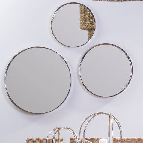 Medium Nickel Finish Wall Mirror | Leonov