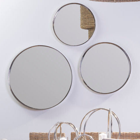 Small Nickel Finish Wall Mirror | Leonov