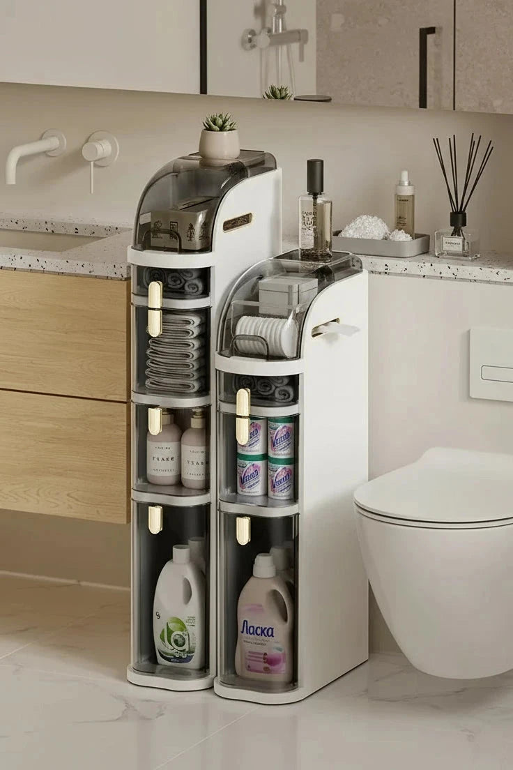 Bathroom Narrow Gap Storage Shelf Floor Cabinet