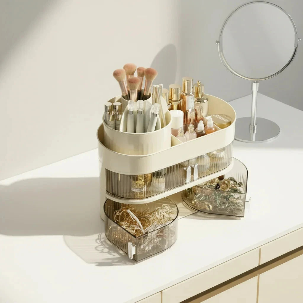 Multi-layer Dustproof Desktop Vanity Storage Organizer