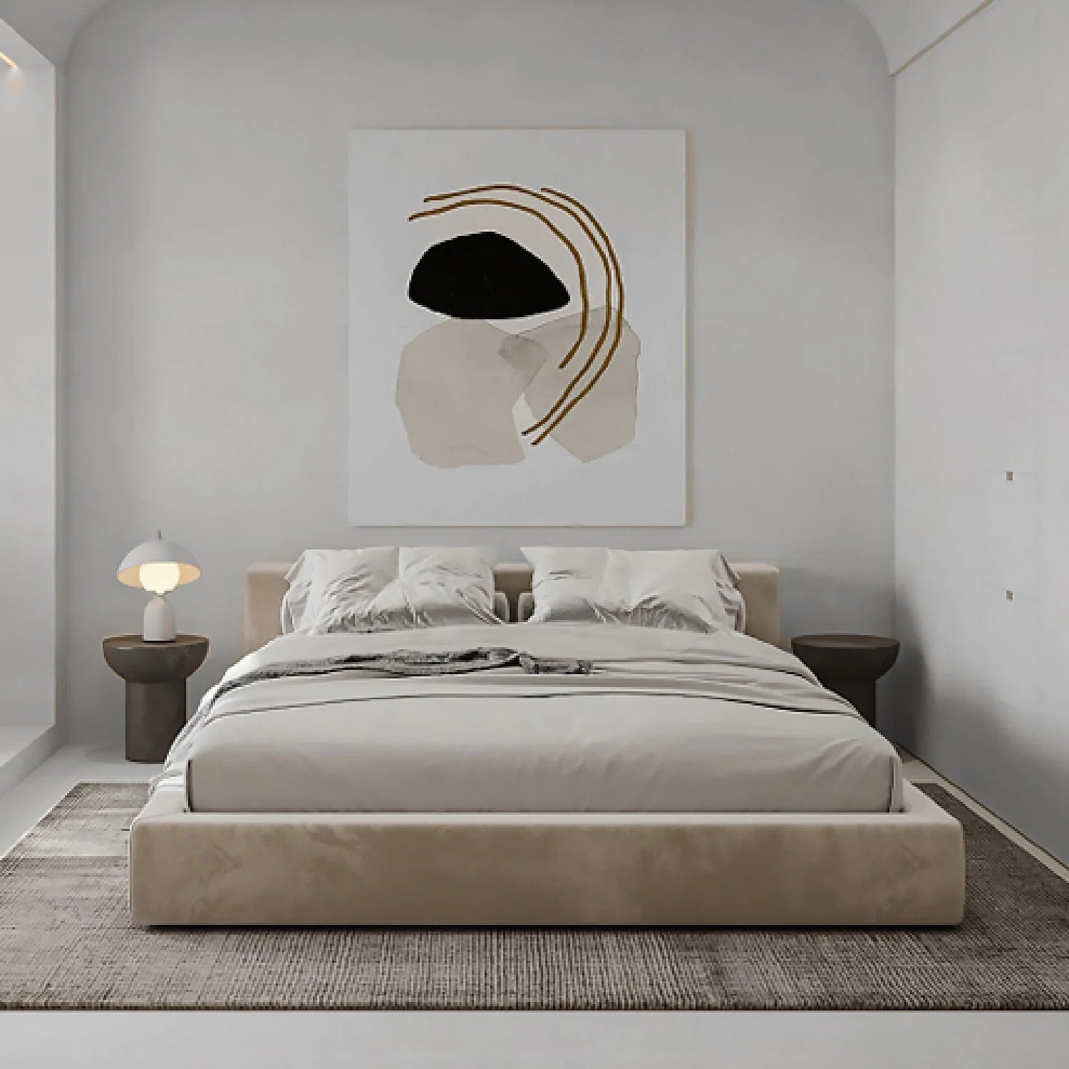 Milano Vegan Boucle Upholstered Bed Frame