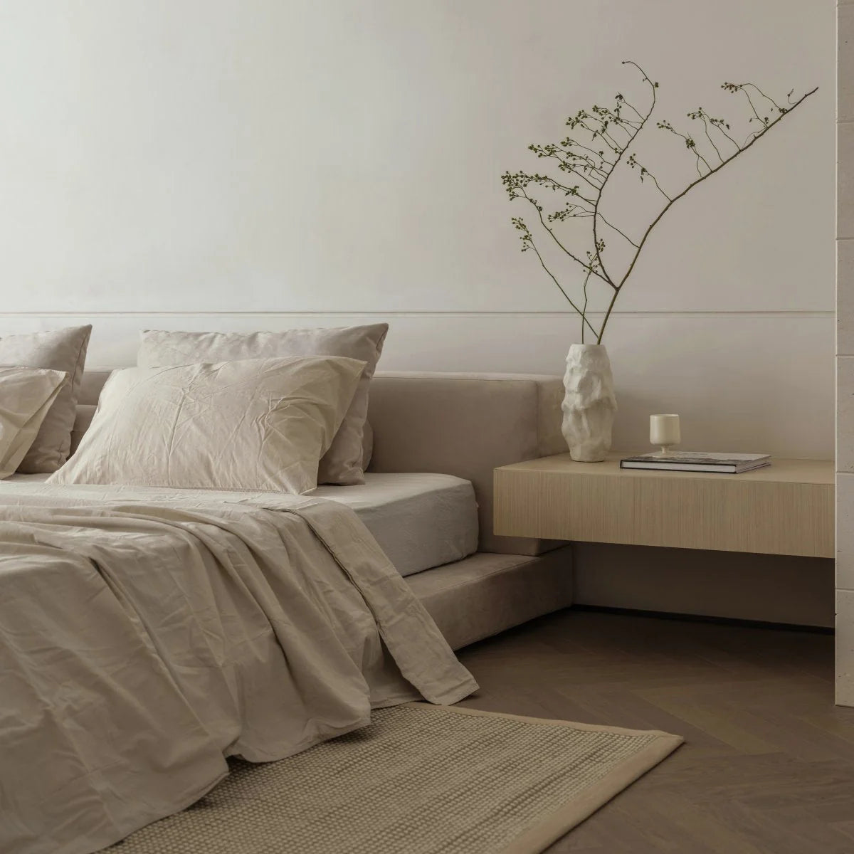 Milano Vegan Boucle Upholstered Bed Frame