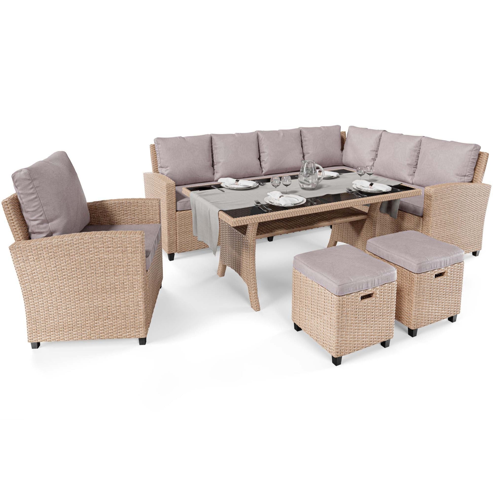 ROSSANO garden furniture - Beige/Light Grey