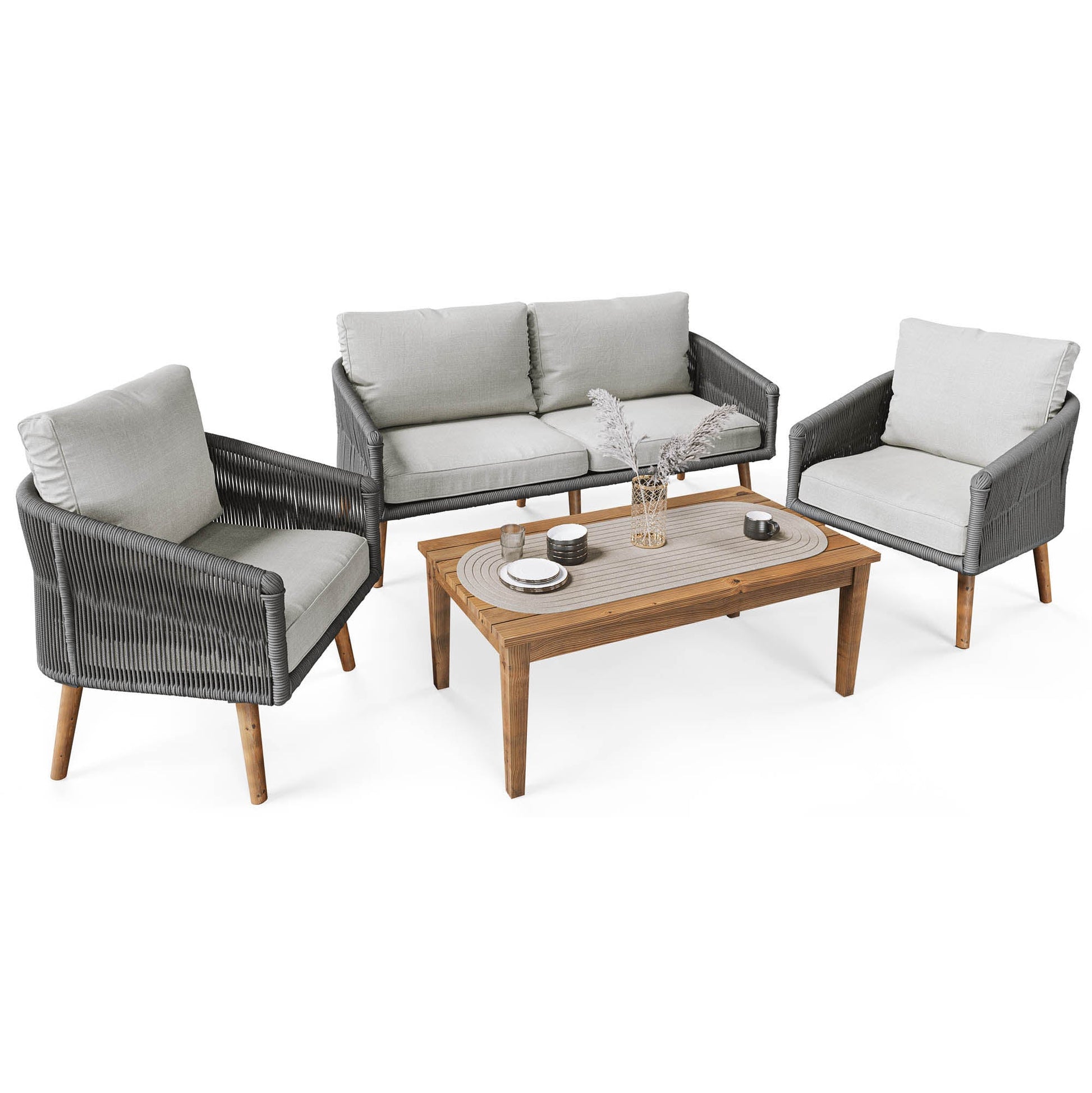 METARE garden furniture - Grey/Light Grey