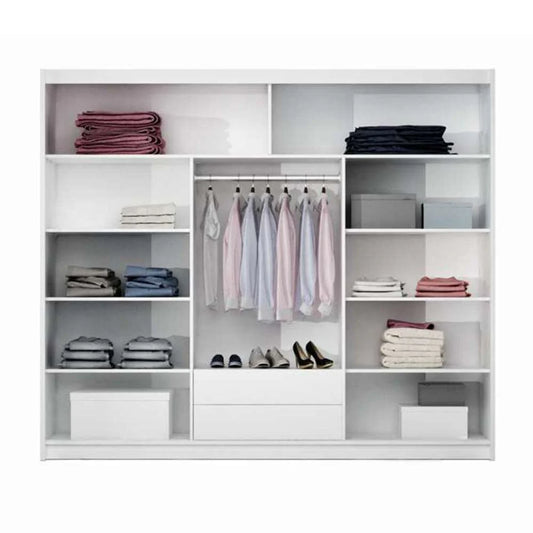 PARIS LUX 250cm Sliding Door Wardrobe White