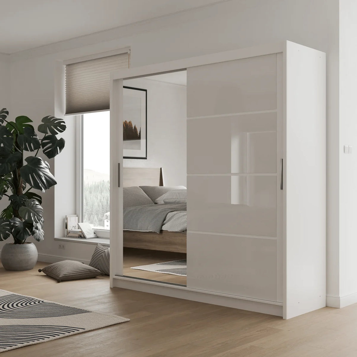 BRANDON 203 Wardrobe White White