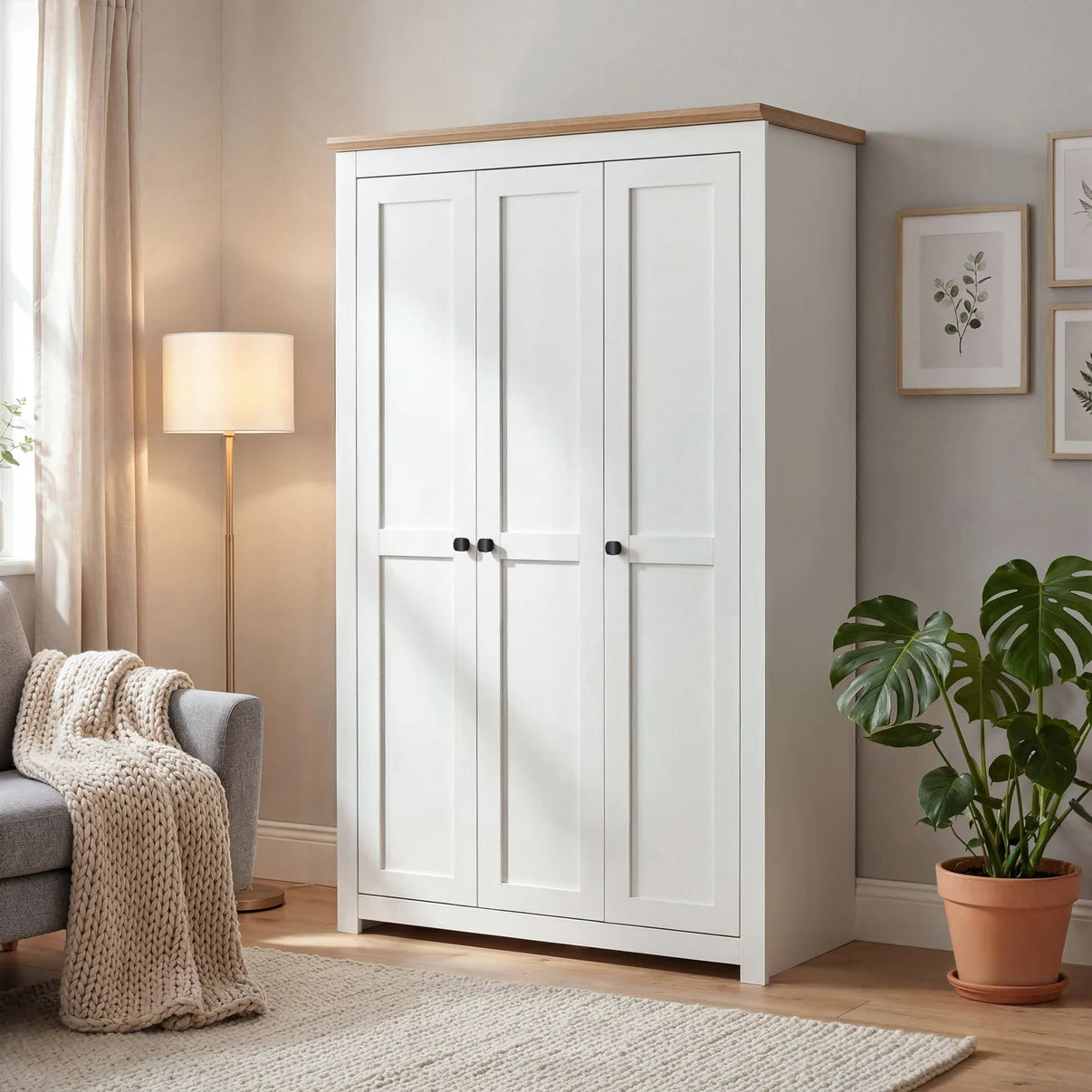 Wardrobe Milford 3DR-120 - White