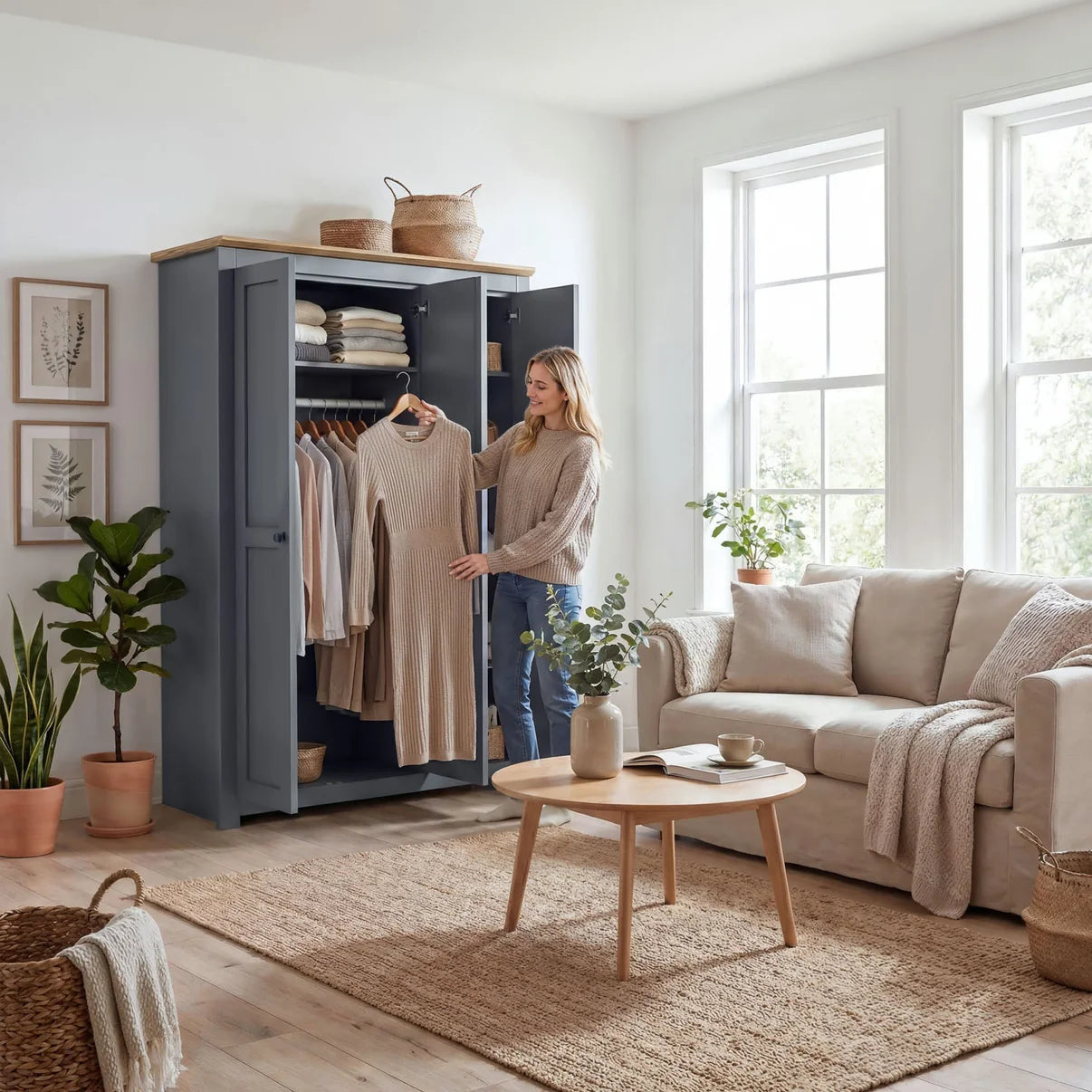 Wardrobe Milford 3DR-120 - Graphite