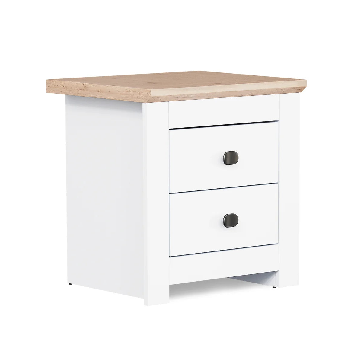 Bedside Table Milford 2D - White