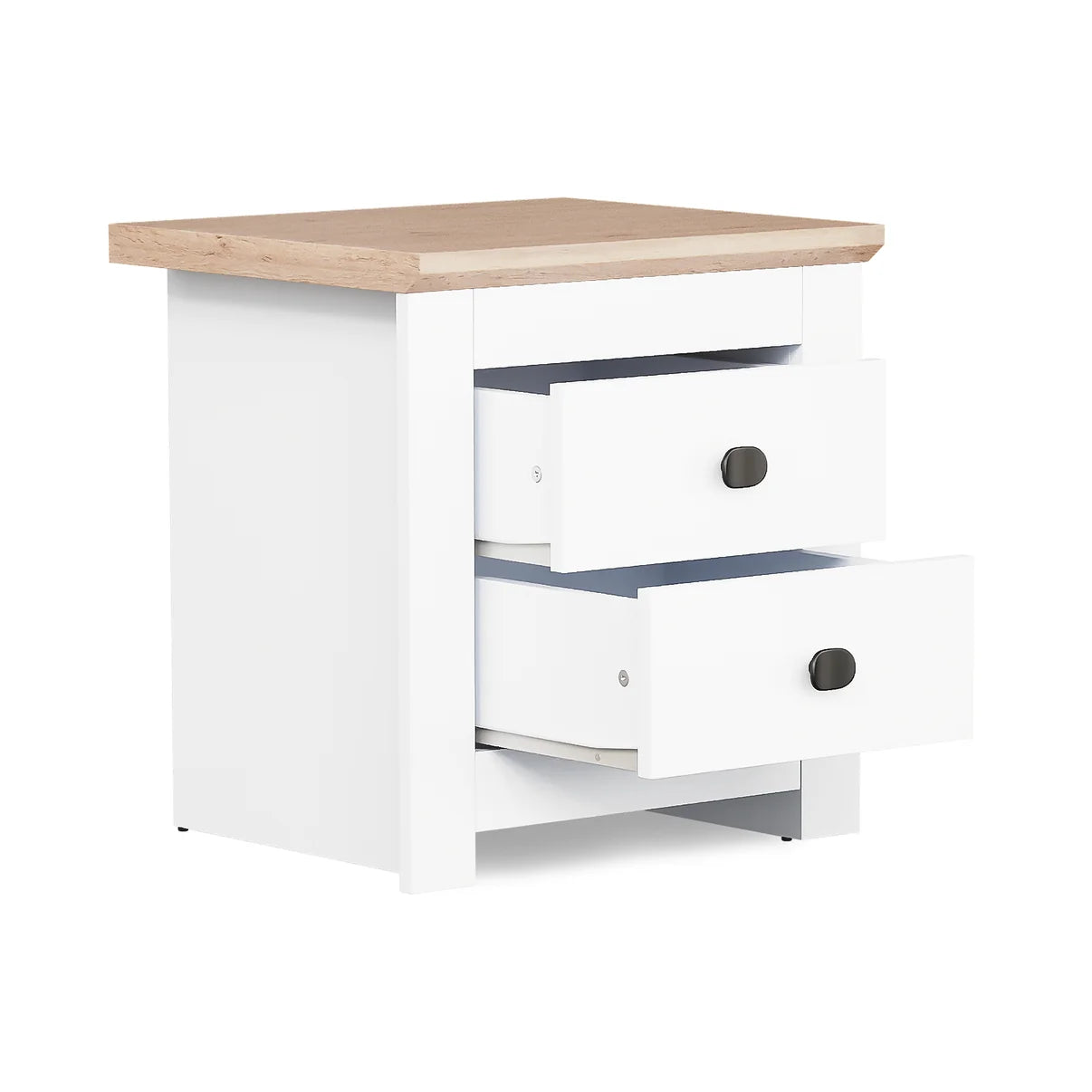 Bedside Table Milford 2D - White