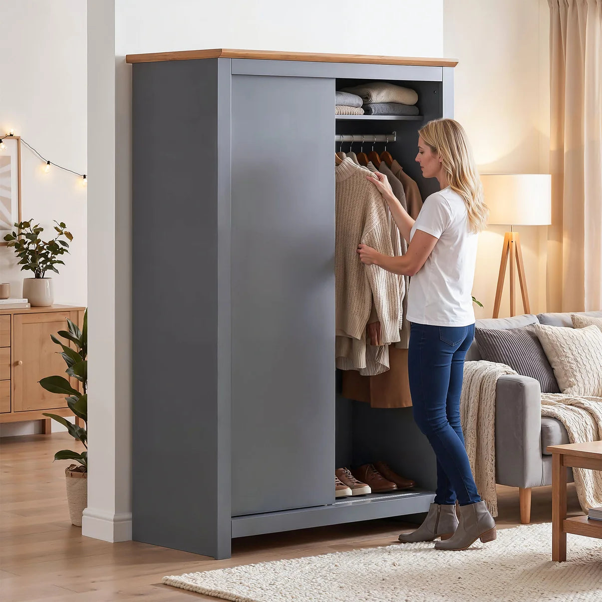 Sliding Wardrobe Milford 2DR-120 - Graphite