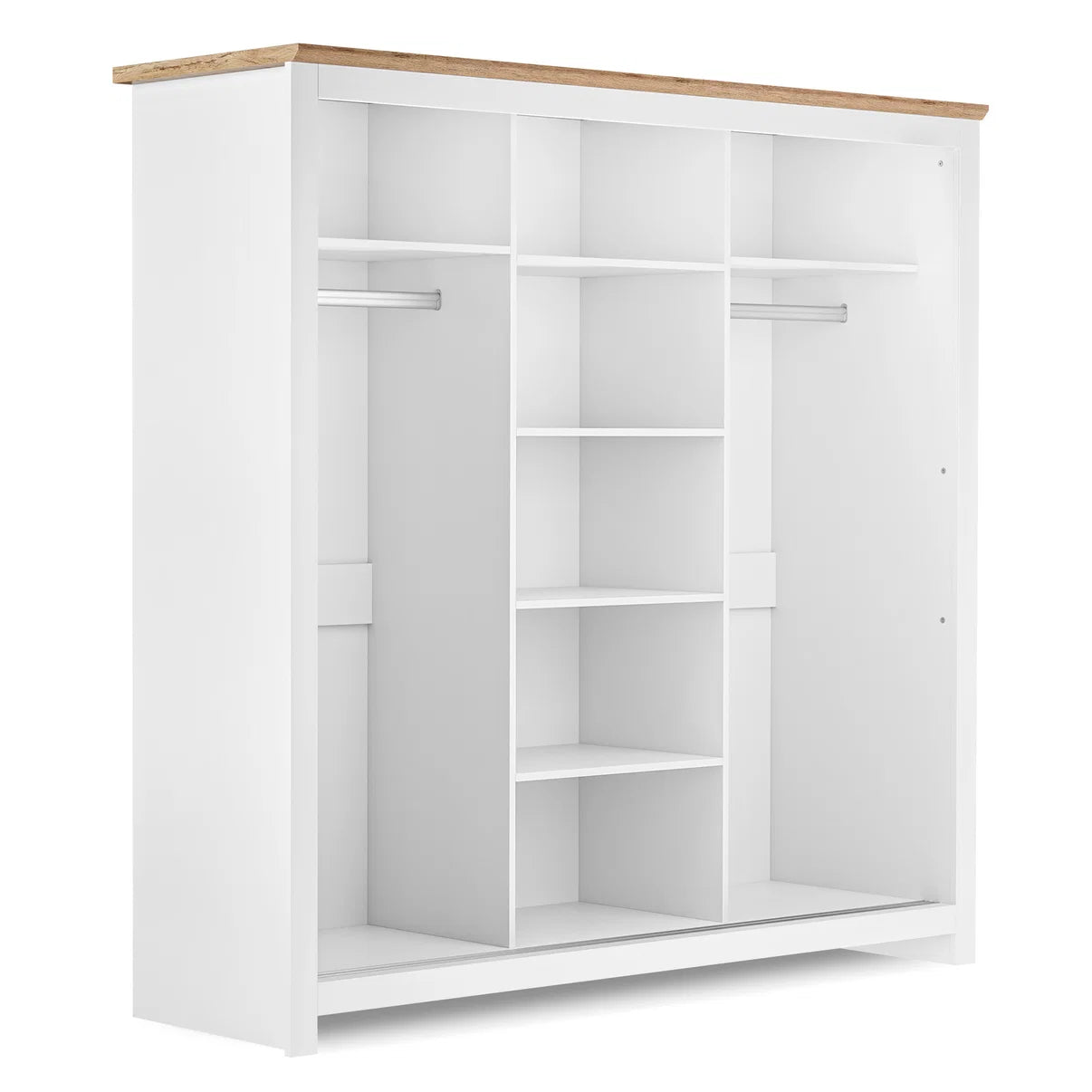 Sliding Wardrobe Milford 3DRM-180 with Mirror - White