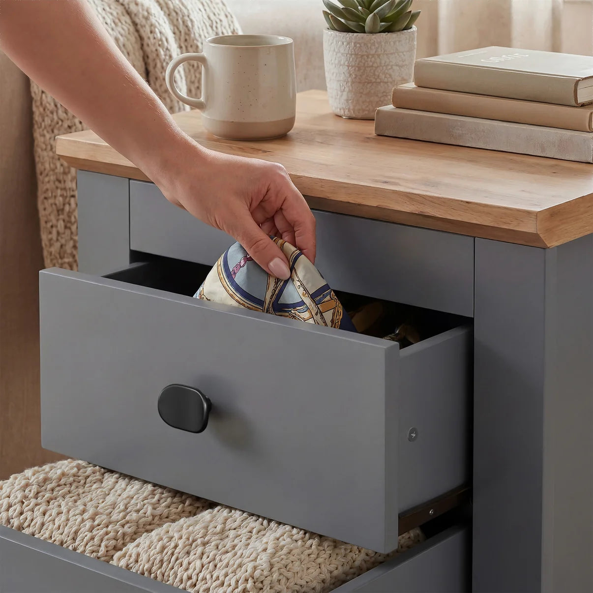 Bedside Table Milford 2D - Graphite