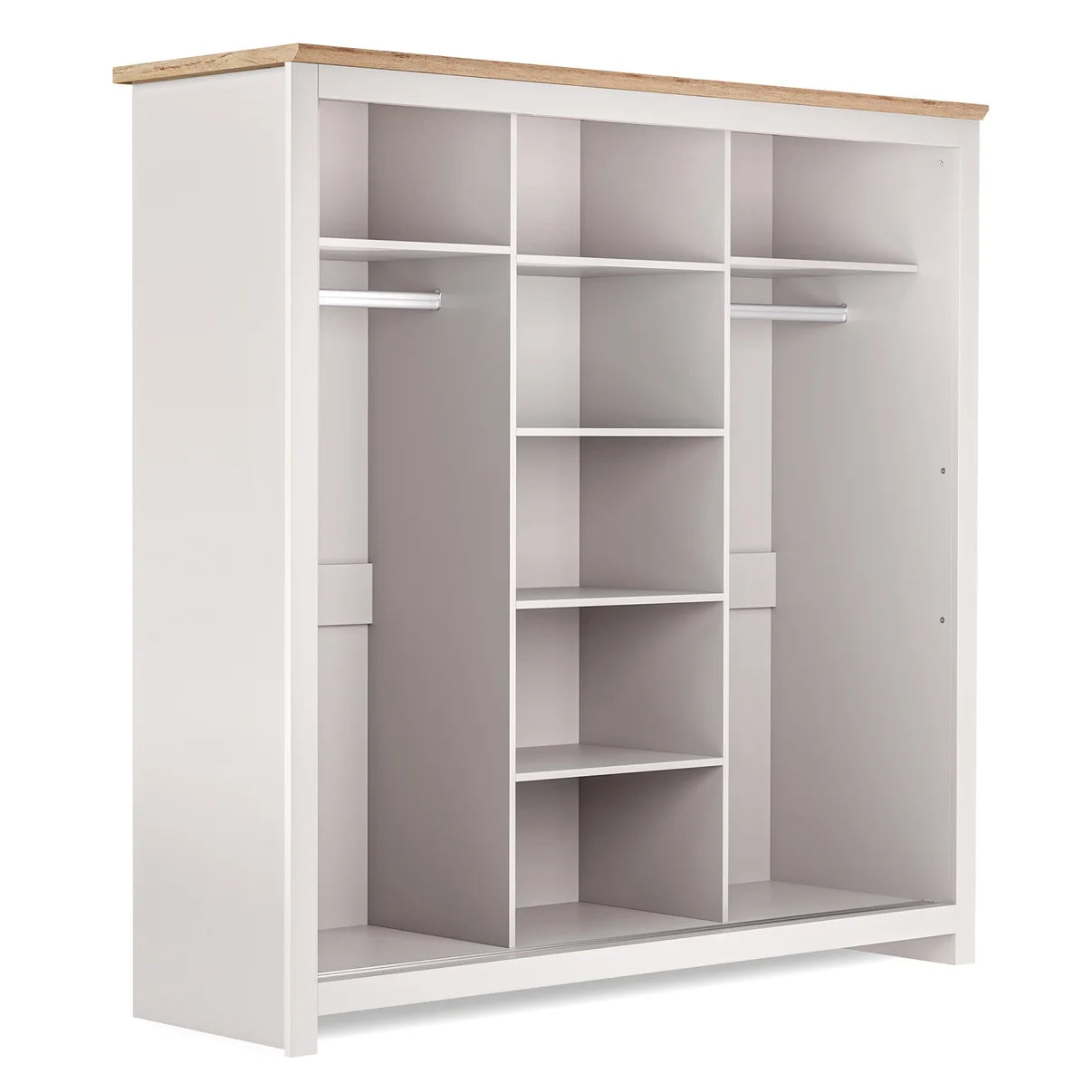 Sliding Wardrobe Milford 3DRM-180 with Mirror - Cashmere