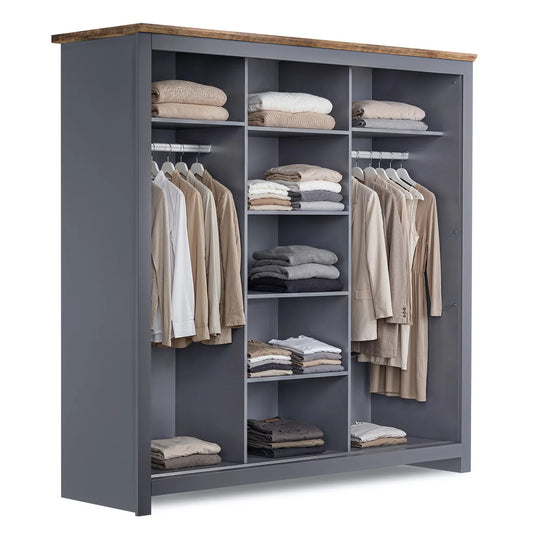 Sliding Wardrobe Milford 3DRM-180 with Mirror - Graphite