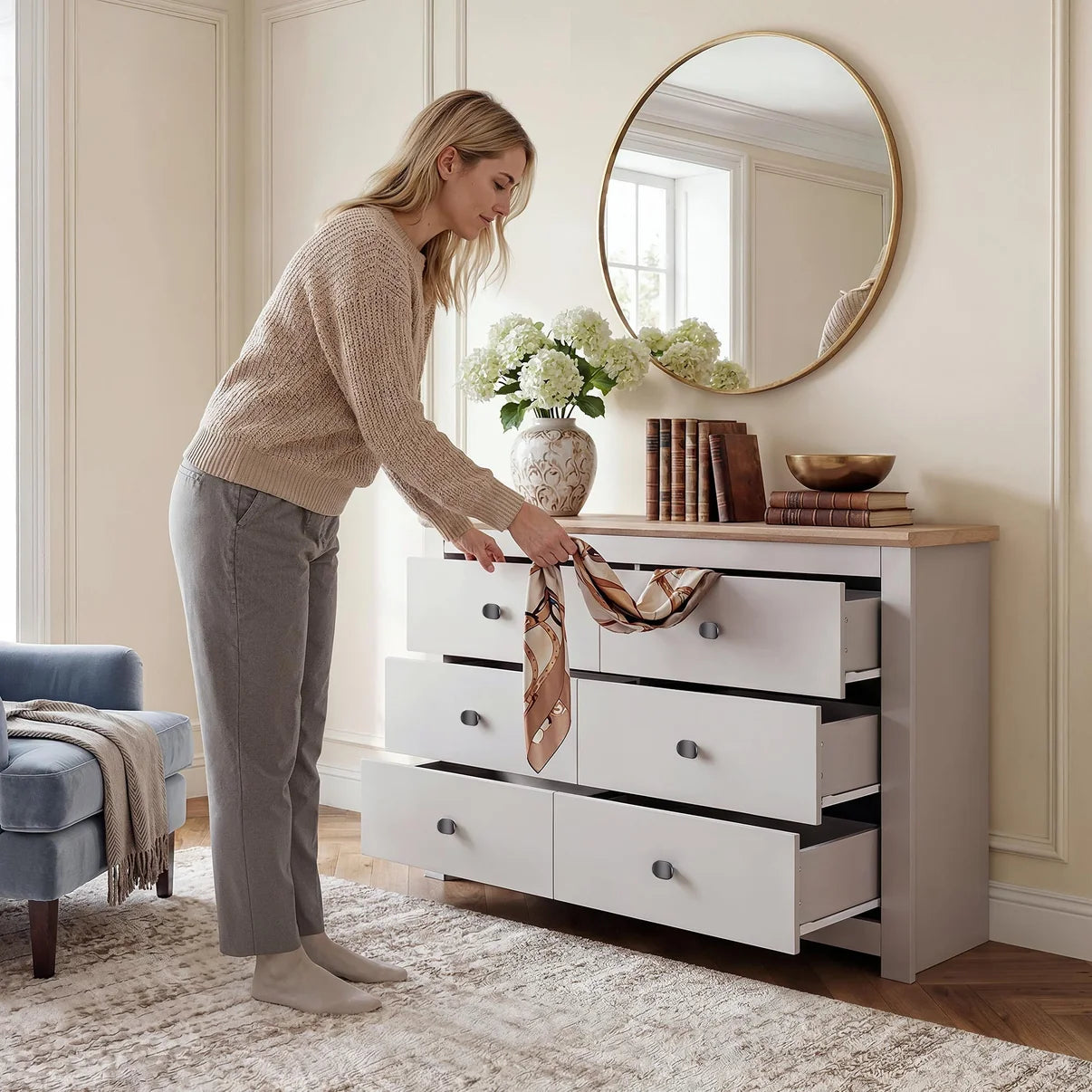 Chest of Drawers Milford DF-CF202CH-6D - Cashmere