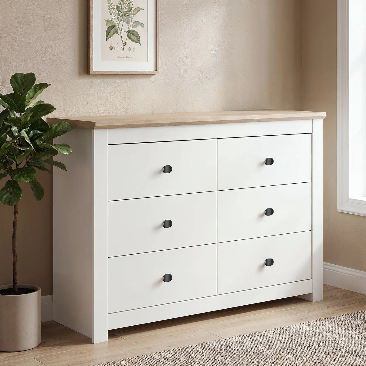 Chest of Drawers Milford 6D - White