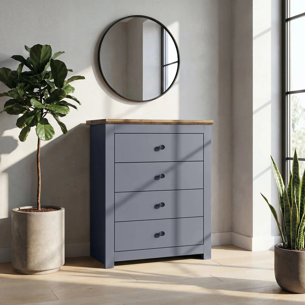 Chest of Drawers Milford 4D - Graphite