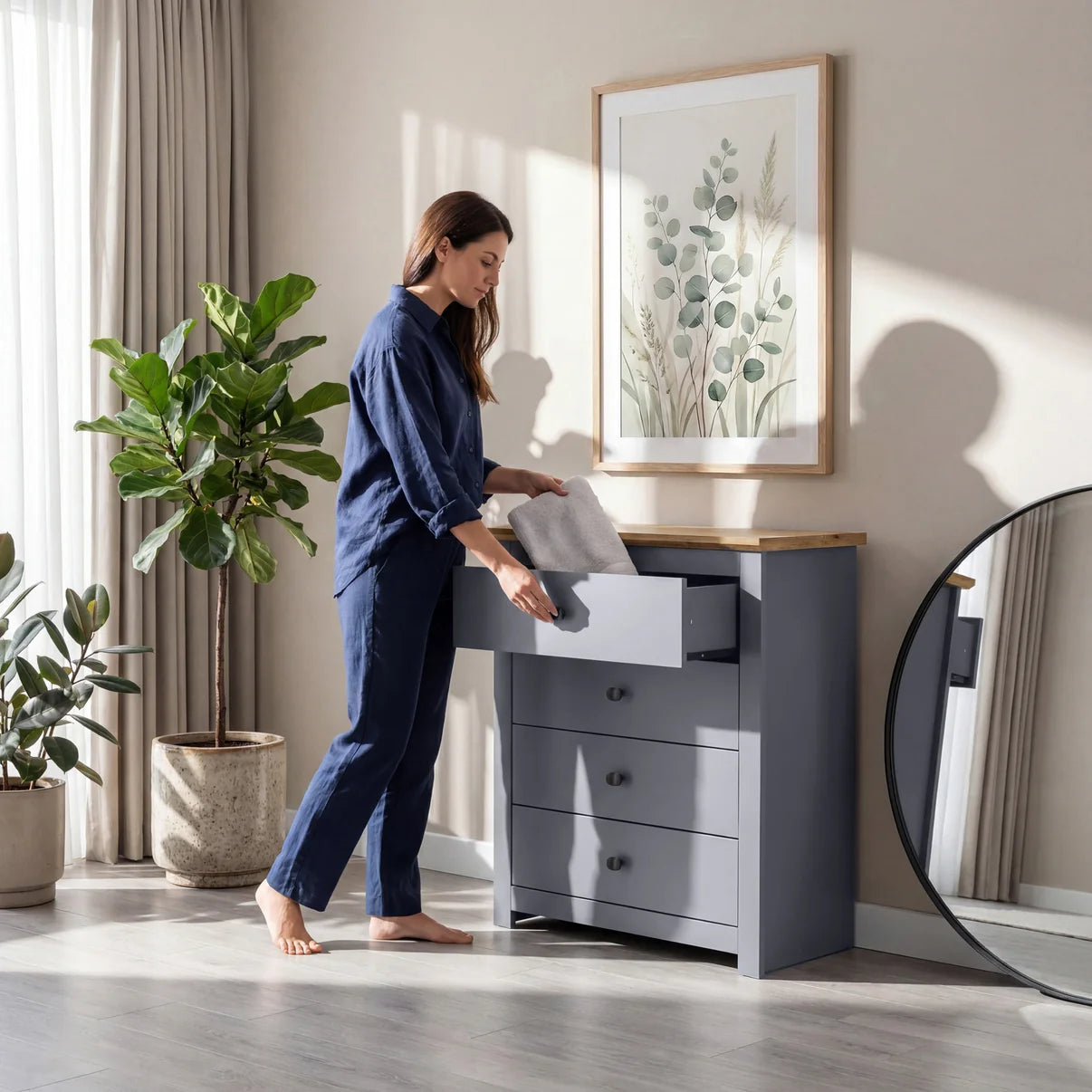 Chest of Drawers Milford 4D - Graphite