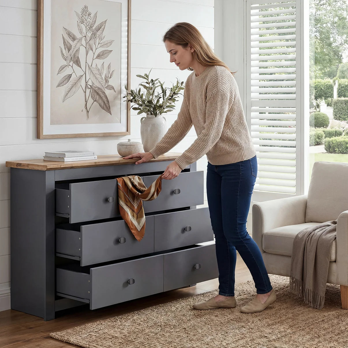 Chest of Drawers Milford 6D - Graphite