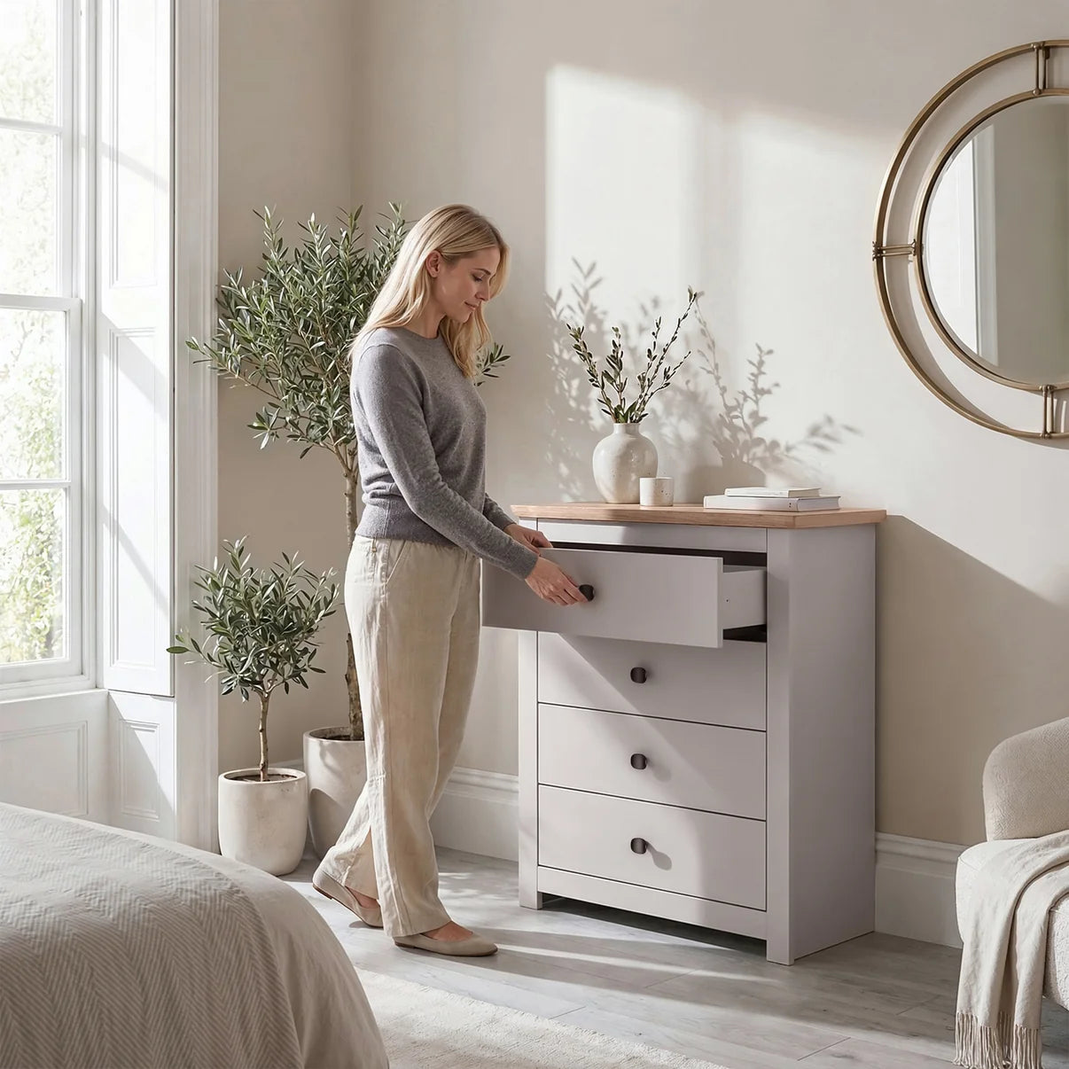 Chest of Drawers Milford 4D - Cashmere