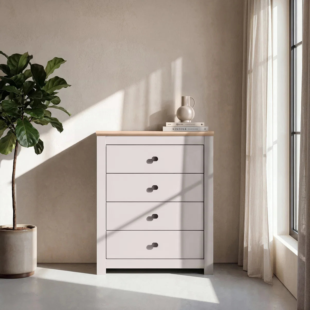 Chest of Drawers Milford 4D - Cashmere