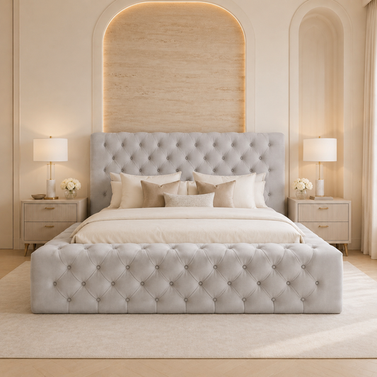 Charlotte Milan Pleated Upholstery Bed Frame