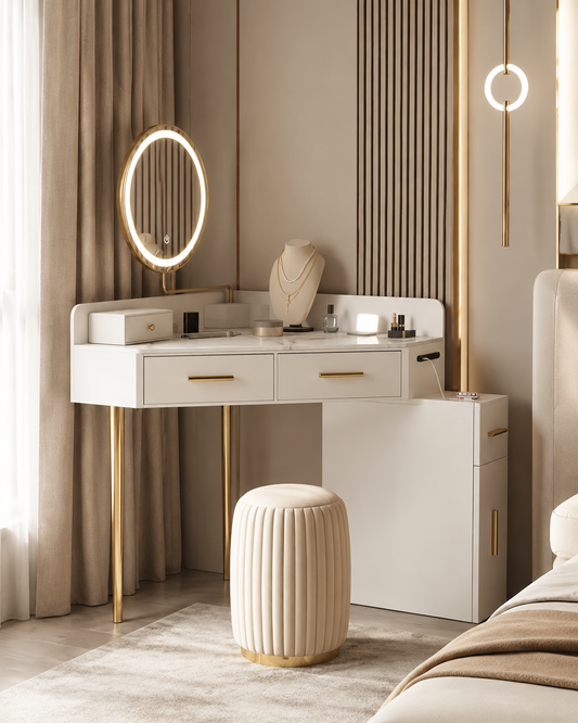 Raija Dressing Table, With USB Charger