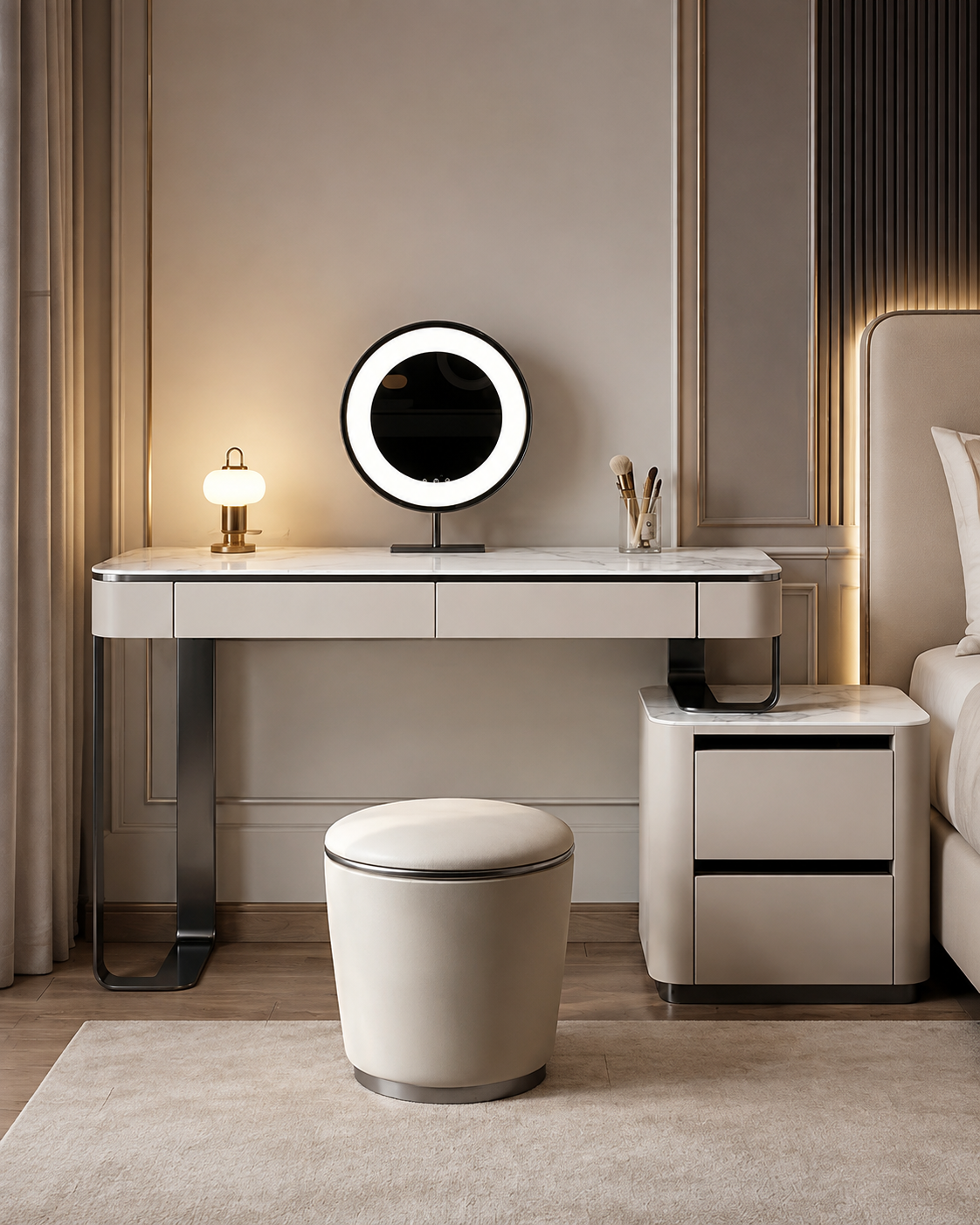Dressing Table with LED Mirror