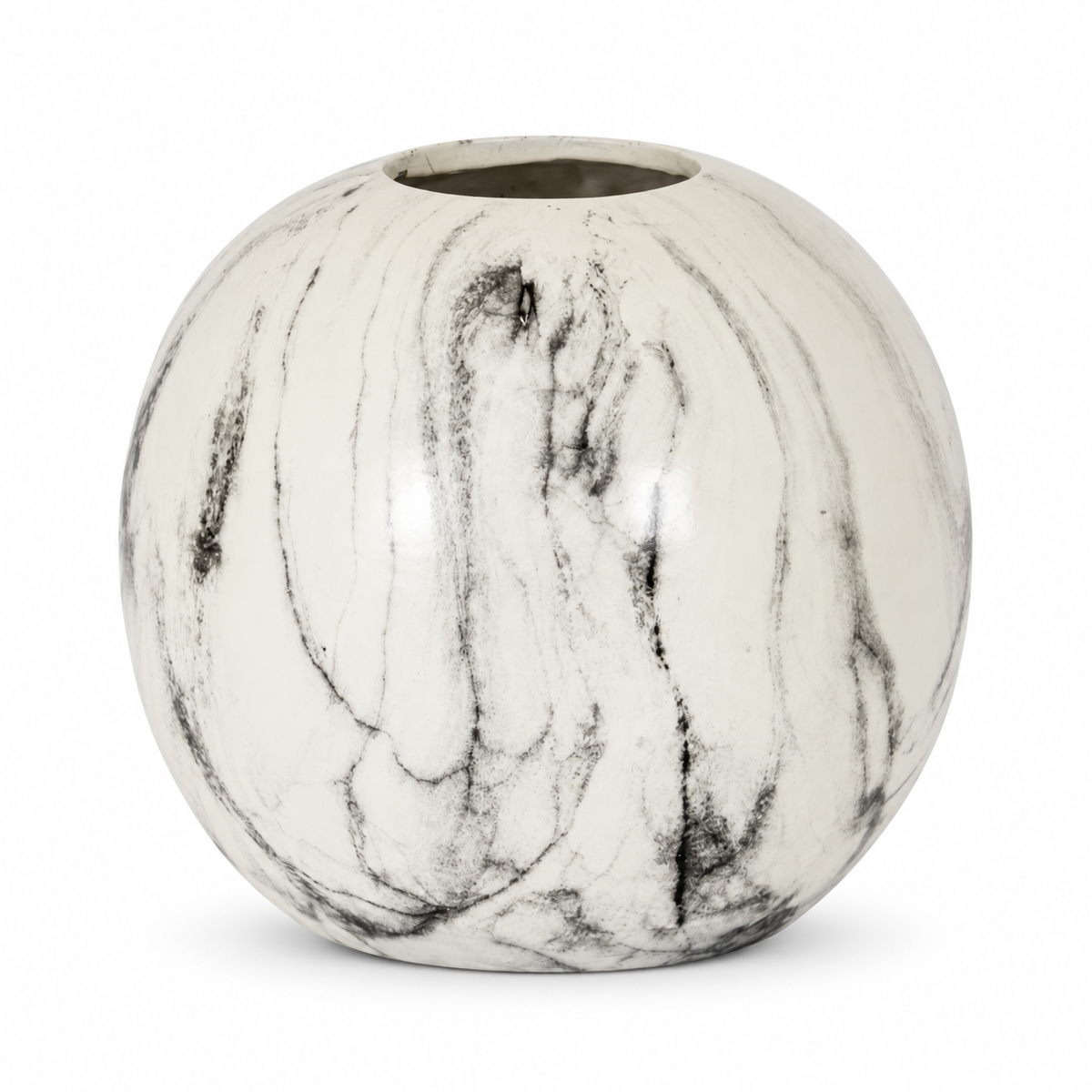 Marble Effect Ellipse Pudding Vase