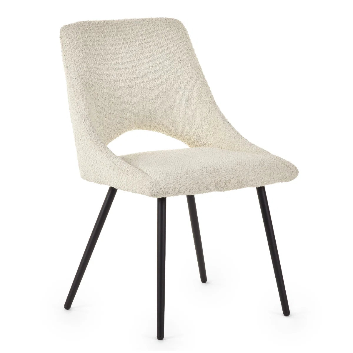 Set Of 2 Iris Boucle Dining Chairs