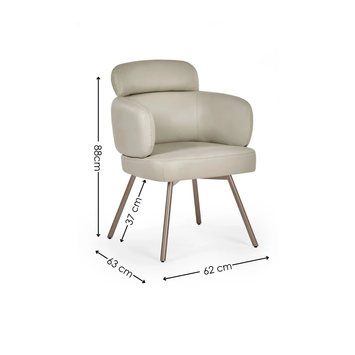 Set of 2 Callisto Swivel Dining Chairs