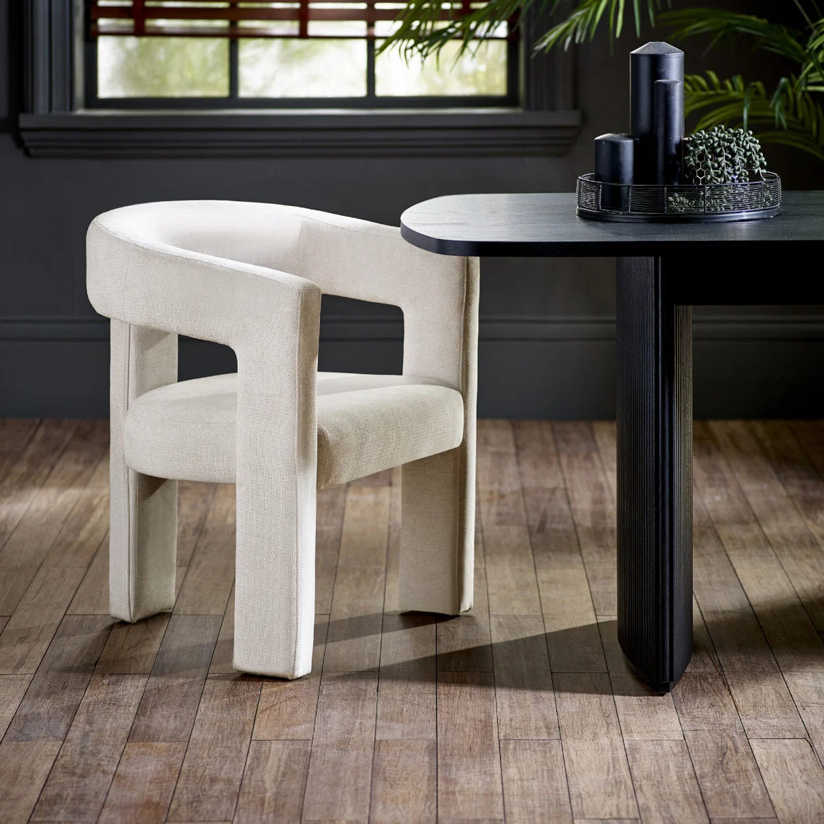 Set of 2 Elysium Chairs (Cream/Grey)