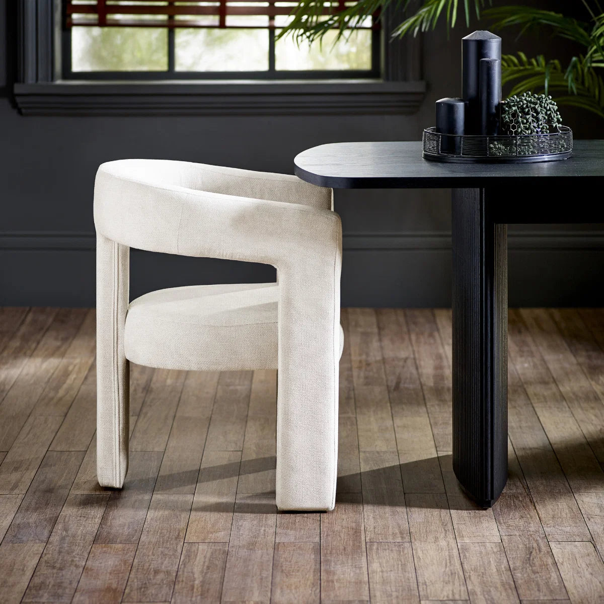 Set of 2 Elysium Chairs (Cream/Grey)